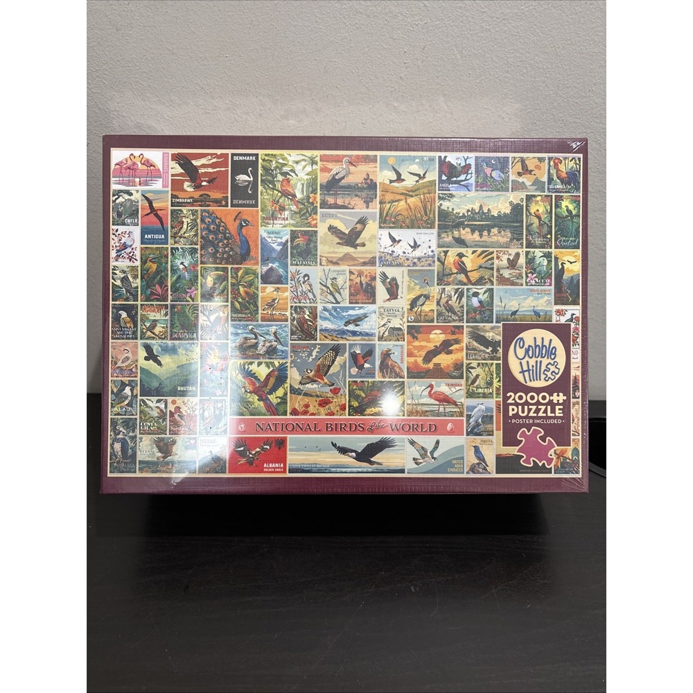 National Birds of the World 2000 Piece Jigsaw Puzzle Cobble Hill New Sealed
